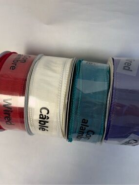 OFFRAY Wired Organza Ribbons NWT